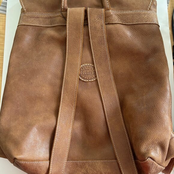 Roots Backpack Brown Leather Excellent Condition! - Picture 2 of 10